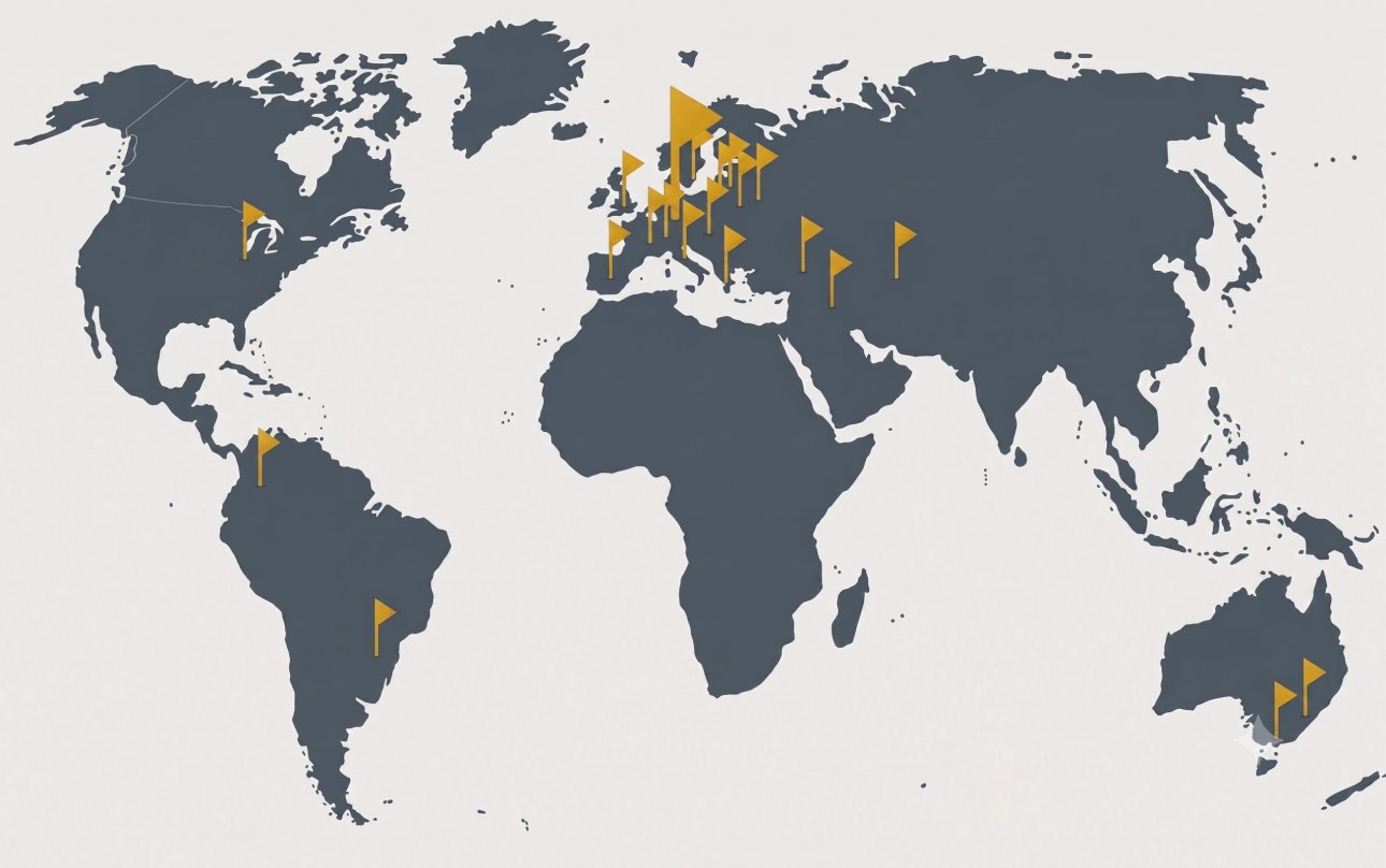 Mapa de atuação internacional da REMIS